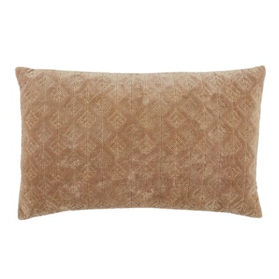 13"x21" Oversize Dakon Trellis Poly Filled Lumbar Throw Pillow Beige - Jaipur Living
