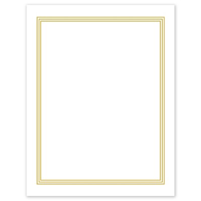 Avery 8.5" x 11" Cards, Gold Multi-Lined Border, 10 ct