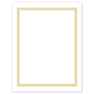 Avery 8.5" x 11" Cards, Gold Multi-Lined Border, 10 ct - 1 of 4