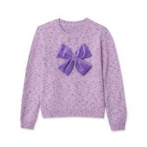 Lands' End Kids Meet and Greet Bow Knit Sweater - 1 of 2