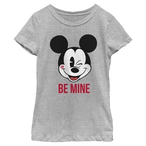 Girl's Mickey & Friends Be Mine Kiss T-Shirt - 1 of 4