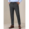 Lars Amadeus Men's Slim Fit Tapered Leg Flat Front Business Trousers Dress Pants - 2 of 4