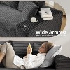 108" Cloud Sectional Couch with L-Shape Chaise, Modern Corduroy Modular Sofa with Deep Seat, Boneless Cloud Couches for Living Room Bedroom - 4 of 4