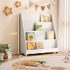 INFURNIC Decorative Bookshelf 4-Tier Kids Bookshelf, Book Display Shelves, Toy Storage Organizer For Kids Rooms, Playroom, White, 31.5"*11.81"*34.65" - 3 of 4