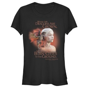 Juniors Womens Game of Thrones Daenerys Burn Cities T-Shirt - 1 of 3