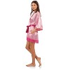 Ashford & Brooks Women's Satin Lace Short Duster Robe - 3 of 4