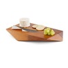 nambe 12"x18" Acacia Wood Cheese Cutting Board with Premium Alloy Knife Set, Elegant Contemporary Design with Curved Edges, Ideal for Serving, Cutting - 3 of 3