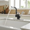 Double-Handle Pull-Out Sprayer 2 Spray Low Arc Kitchen Faucet With Deck Plate - 2 of 4