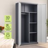 CAVINAS Metal Wardrobe,Closet with Hanging Rod,Compartments,Lockable Closet with Locks,Keys,Wardrobe Closet for Bedroom,Living Room,Laundry Room - 4 of 4