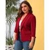 Coolmee Women Plus Size Blazers Business Casual Long Sleeve Open Front Work Office Suit Jackets Trendy Clothes with Pockets - 3 of 4
