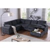 TiramisuBest Large L-Shaped Modular Sofa Set with Detachable Components, Plush Cushions & Decorative Throws, Dark Gray - 3 of 4
