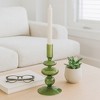 Glass Taper Candle Holder - Modern Decorative Candlestick for Home, Office, Bedroom & Living Room - Elegant Tall Contemporary Accent Decor - 3 of 4