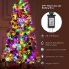 6 Ft Snow Flocked Artificial Christmas Tree, Pre-Lit Christmas Tree with 350 Warm White Lights, Slim Xmas Tree for Home Office Party Decoration - 4 of 4