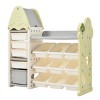 SEVOBAL Utility Storage Bins 17-Bin Kids Bookshelf, Functional Nursery Furniture with HDPE Bins, 5 Shelves, Hanging Rack, Gray, 38.15"*17"*15.07" - 2 of 4