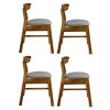 WestinTrends Mid Century Modern Solid Wood Upholstered Dining Side Chair (Set of 4) - 4 of 4