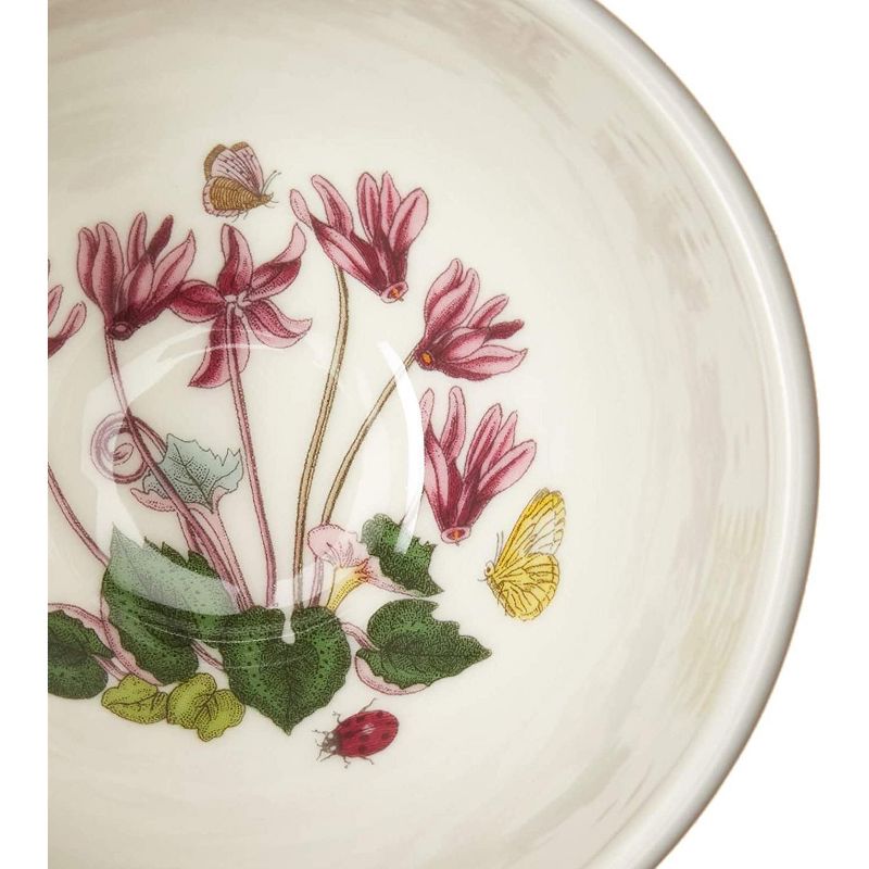 Portmeirion Botanic Garden Small Low Bowls, Set of 4 - Cyclamen Floral Motif ,3.75 Inch, 4 of 7