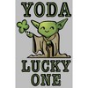 Men's Star Wars St. Patrick's Day Cartoon Yoda Lucky One Long Sleeve Shirt - 2 of 4
