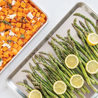 Natural Aluminum Half and Quarter Sheet Pan Set