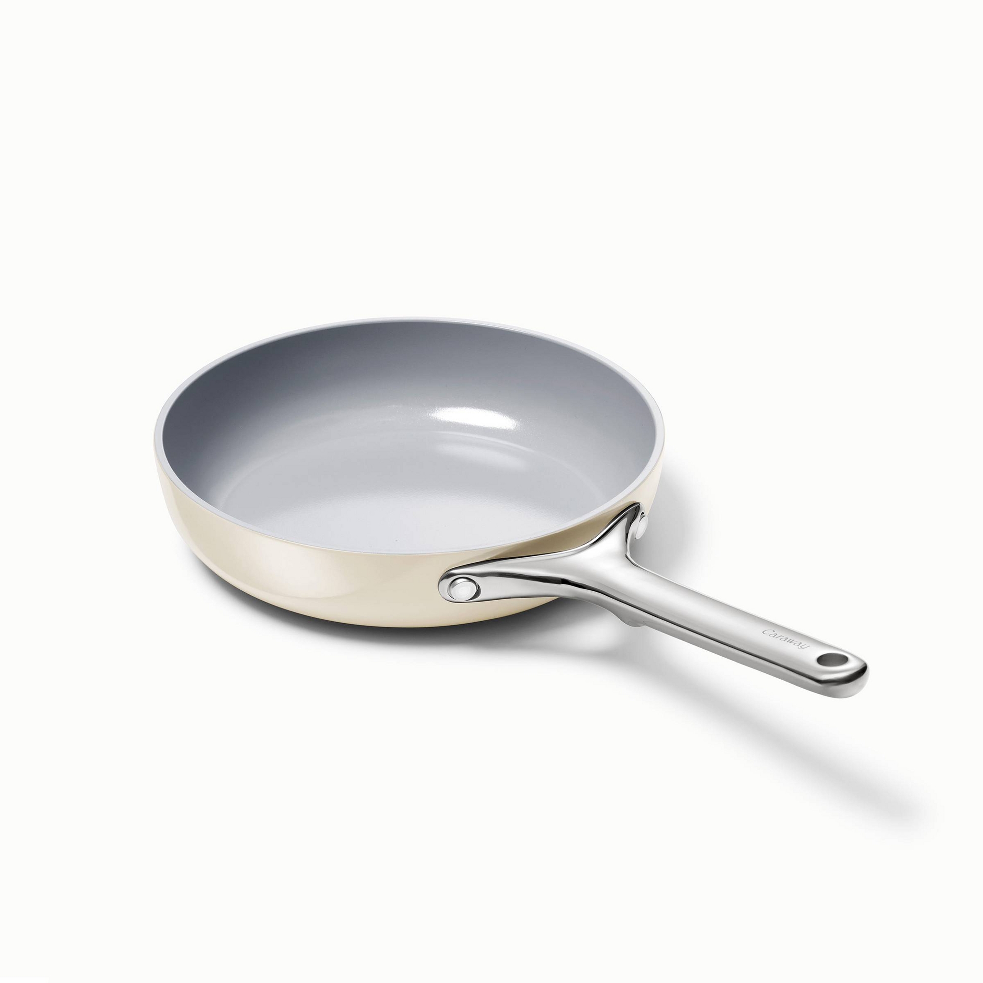 Caraway Home 8" Mini Fry Pan Cream: Nonstick Ceramic