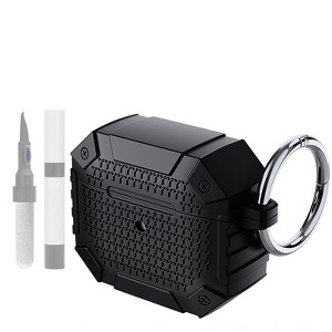 HTUTWOO Case for Airpods Pro 2, Shockproof Armor Earphone Protective Case with Carabiner, Y Antislip Pattern and Cleaning Kit - 1 of 4