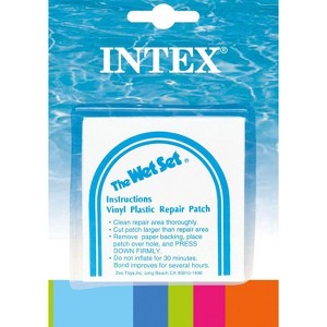 INTEX Wet Set Adhesive Vinyl Plastic Swimming Pool Tube Repair Patch 36 Pack Kit - 1 of 2