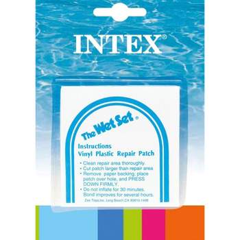 INTEX Wet Set Adhesive Vinyl Plastic Swimming Pool Tube Repair Patch 36 Pack Kit