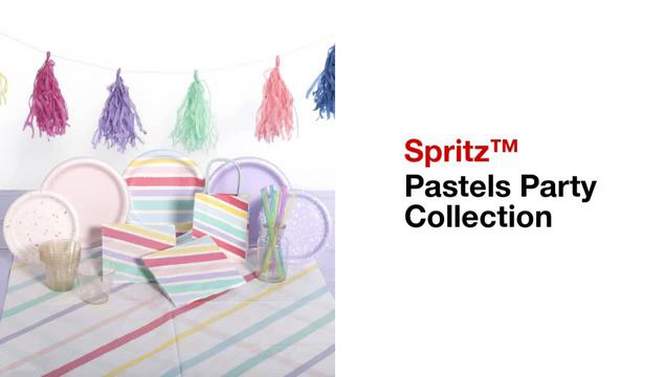 8.5&#34; 20ct Striped Dinner Paper Plates - Spritz&#8482;, 2 of 6, play video