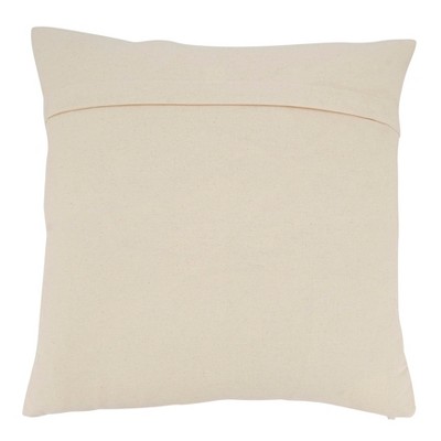 Beige Tufted Down Filled 20" Throw Pillow