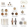 Aoibox 60pcs Bronze Copper Brown Gold Shatterproof Christmas Tree Ornaments Assorted Shapes for Autumn Harvest Thanksgiving Decor - 3 of 4