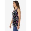 Woman Within Plus Size Perfect Printed Sleeveless Shirred V-Neck Tunic - 4 of 4