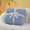 Snuggle Sac Fluffy Fuzzy Reversible Waffle Knit Blanket,Cozy Microfiber Throw,Classic Textured Design - 2 of 4