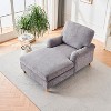 KWPZQEB 66" Chaise Lounge Chair Indoor, Oversized Sleeper Chair with Wood Frame & 4-Position Adjustable Backrest, Upholstered Sofa Bed for Living Room - 4 of 4
