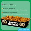 Big Dot of Happiness 60th Birthday Party Paper Food Trays, Disposable Food Boats, Black & Gold, Picnic, BBQ, Double-Sided Paper Meal Holders - 12 Ct - 3 of 4