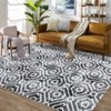 Area Rug – Soft Low-Pile Non-Slip Carpet | Distressed Contemporary Throw Rug: Stain Resistant for Living Room, Bedroom, Office & Dining Room - 4 of 4
