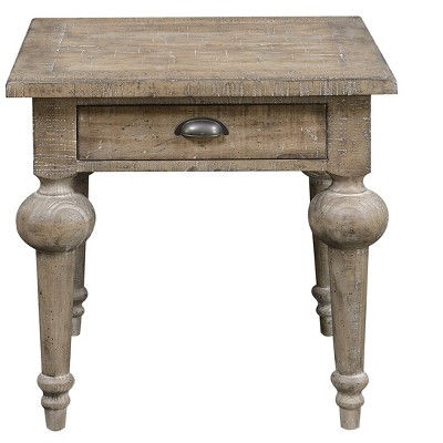 Wallace & Bay Haynes End Table, 24 inch, Gray