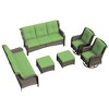 UPTION 6-Piece Wicker Patio Conversation Set Rattan Seating Set - 3 of 4