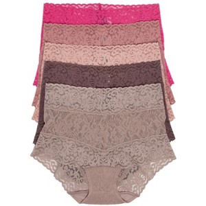 Felina | Signature Stretchy Lace Hi-Waisted Boyleg Panty 5-Pack - 1 of 1