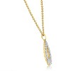 Pompeii3 1/2Ct Pear Shape Lab Created Diamond Pendant 10k White or Yellow Gold Necklace - 2 of 3