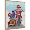 Amanti Art 23"x28" Christmas Mutts Christmas Chopper by Fab Funky Framed Canvas Wall Art - 2 of 4