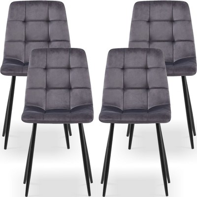 CENGHU Mid-Century Dining Chairs Set of 4, Velvet Accent Chairs for Kitchen, Living Room