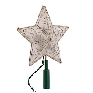 Kurt Adler 10 Light Indoor UL Star Treetop - Fits Perfectly On Christmas Tree Silver Trimming Pattern - 1 of 4