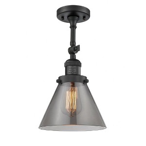 Cone - 1 Light Semi-Flush Mount In Industrial Style-14.5 Inches Tall and 7.75 Inches Wide - 1 of 1