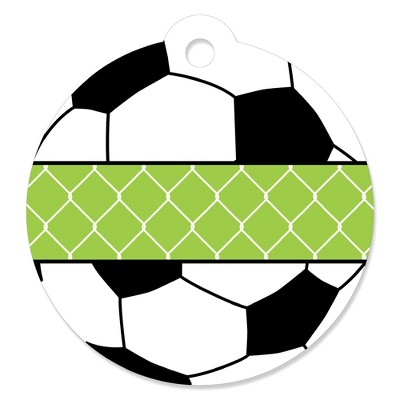 Big Dot of Happiness Goaaal - Soccer - Baby Shower or Birthday Party Favor Gift Tags (Set of 20)