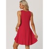 cheibear Women's Sleeveless Round Neck Tank Dress Sleepwear with Pockets - 3 of 4