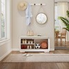 VYNXARIA 28.74"Shoe Storage Bench with 2 Door Cabinet, Entryway Bench with White Shoe Storage - 3 of 4