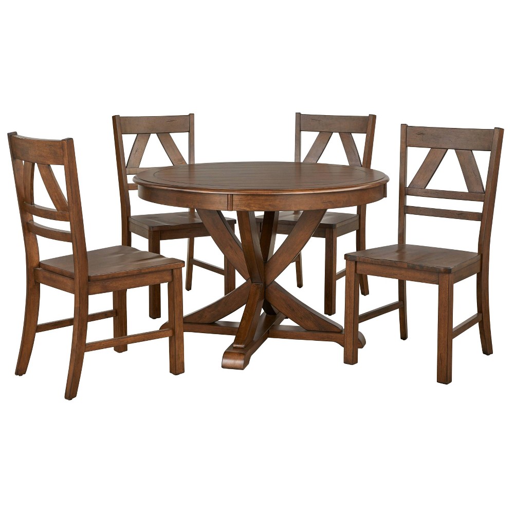 Photos - Dining Table 5pc Vintner Dining Set Oak - Buylateral