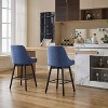 Swivel Bar Stools Set of 2, 30" Height Upholstered Barstools with Sturdy Metal Base and Comfortable Seat, Counter Height Bar Stools with Back - 4 of 4