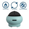 Novogratz Asher 27 Inch Wood Burning Fire Pit with 19 Inch Diameter Cooking Surface, Mesh Dome, Steel Lid, and Rain Cover, Aqua Haze - 3 of 4