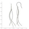 Chisel Stainless Steel Polished and Textured Dangle Earrings with Shepherd Hook - 4 of 4