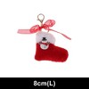 Unique Bargains Christmas Keychain with Double Ring and Lobster Clasp Plush Mesh Metal 1 Pc - 2 of 4